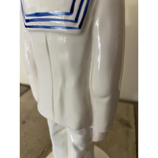 Sailor Figurine in Earthenware For Sale - Image 6 of 10
