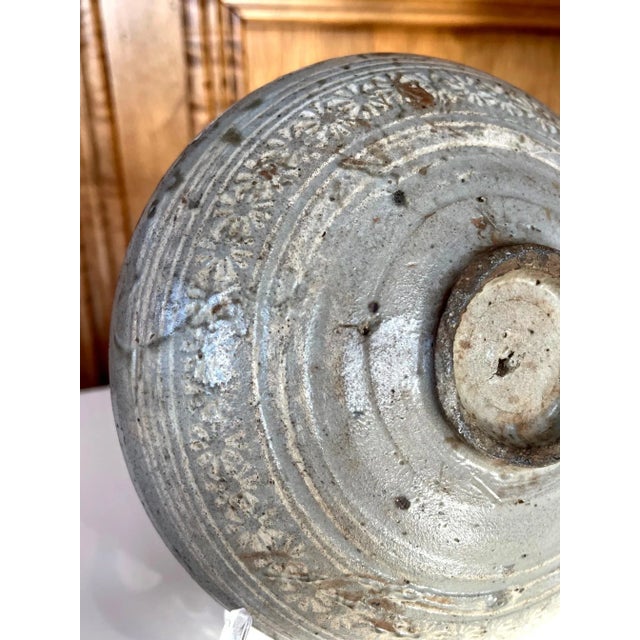 Antique Korean Ceramic Buncheong Bowl Joseon Dynasty For Sale - Image 9 of 13