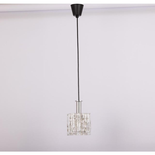 Petite Murano Tubes 1 of 5 Pendant Lights by Doria, 1970s For Sale - Image 4 of 13