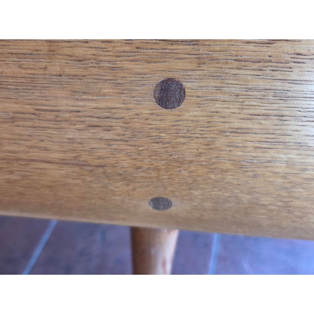 Mid-Century Modern Original 1950s Borge Morgensen Oiled Oak Bench #171 Danish Design Mid -Century For Sale - Image 3 of 9