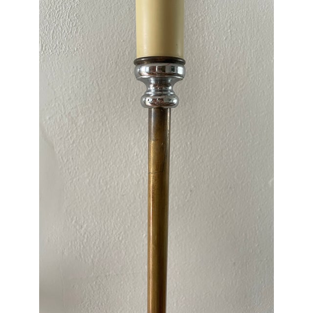 Chapman Manufacturing Company 1972 Chapman Hunting Horn Form Floor Lamp With Black Base — Mid-Century Modern For Sale - Image 4 of 11