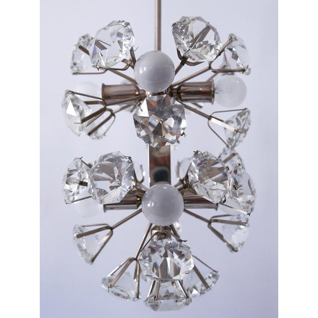 Mid-Century Modern Diamond Shape Crystal Glass Chandelier by Bakalowits & Sons for Bakalowits & Söhne For Sale - Image 3 of 18