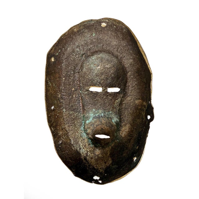 Antique West African Bronze Senufo Mask For Sale - Image 4 of 7