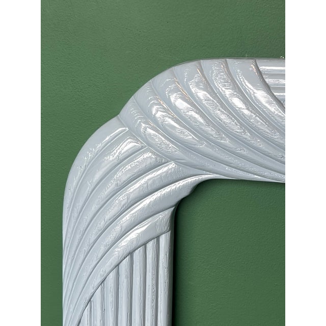 Mid-Century Modern Mid 20th Century Gray High Gloss Lacquered Mirror For Sale - Image 3 of 9