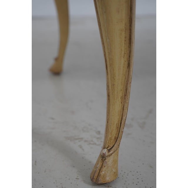 White Marble Top Georgian Style Painted Coffee Table For Sale - Image 8 of 13