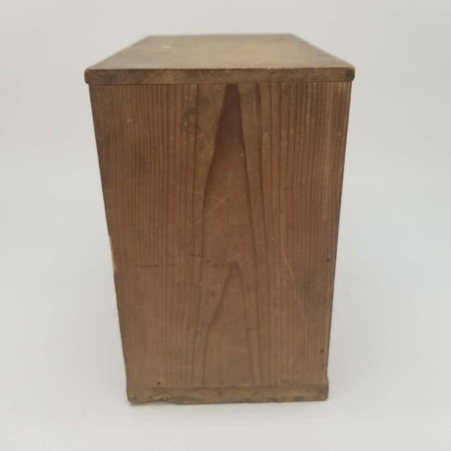 Goldenrod Vintage Japanese Wooden Three-Drawer Chest For Sale - Image 8 of 14