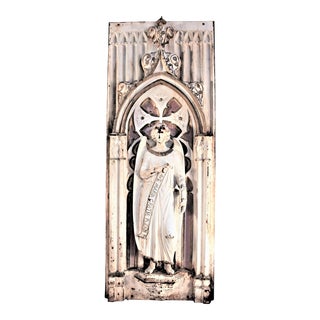 1910s Large Cast Iron Shrine Standing Angel Indoor/Outdoor For Sale
