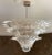Stunner eclectic murano chandelier in the style of barovier. Italian palmette chandelier in 1970s style with clear murano...