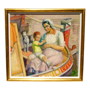 Mid 20th Century "Evelyn", Original Oil on Canvas Painting by Harold Dearden, Framed