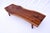 Noteworthy 1950's hand-crafted 4" thick studio made table of solid black walnut with mortise and tenon joinery. Consistent...