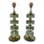 Murano Fontina Green Colored Disc Form Lamps For Sale