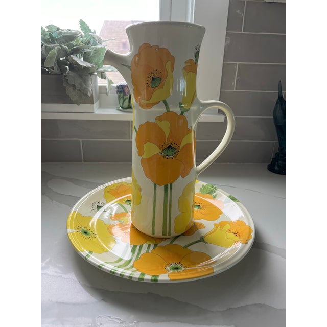 Ceramic Mid Century 13” Platter by Metlox Poppytrail Wild Poppy For Sale - Image 7 of 7