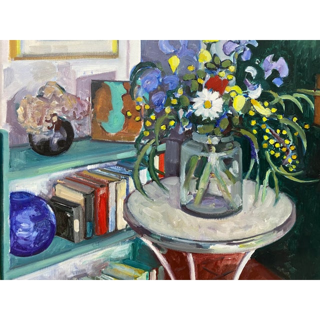 Late 20th Century Floral Still Life by Rafael Duran (1931-2015, Barcelona) Original oil on canvas Canvas dimensions 36"...