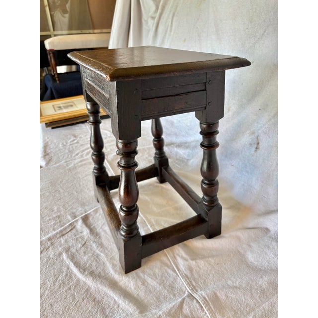 18th Century English Oak Joint Stool For Sale - Image 4 of 12