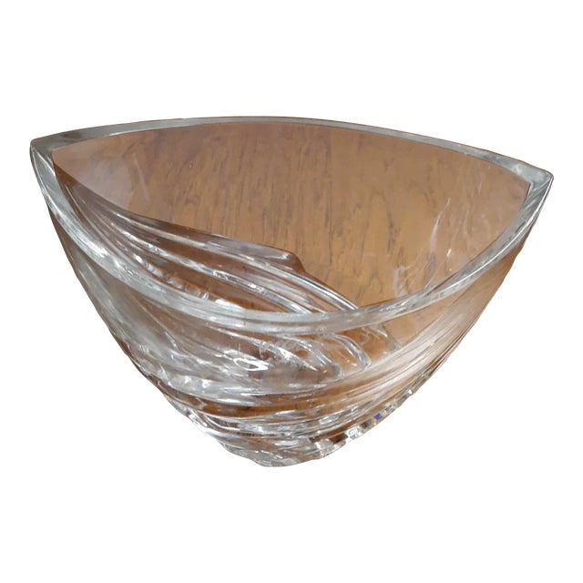 1980s Marquis by Waterford Boat Shaped Crystal Bowl For Sale