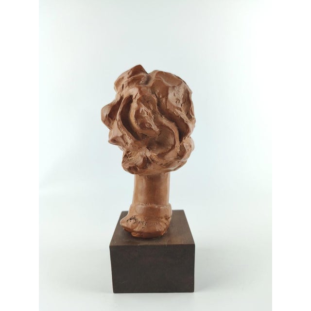 Mid-Century Modern Mid-Century Belgium Terracotta Bust by Paul Serste, 1950s For Sale - Image 3 of 8