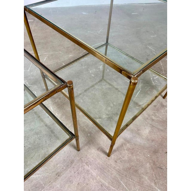 Brass and Glass Tables T12 by C. Corradi Dellacqua for Azucena, 1960s, Set of 2 For Sale - Image 6 of 12