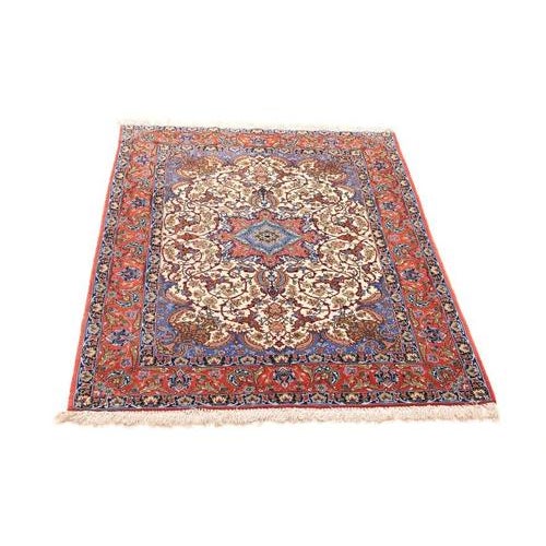 Hand-knotted Isfehan Oriental rug | Knot density: approx. 340.000/m² | Material: Wool & Cotton | Size: 165 x 110 cm |...