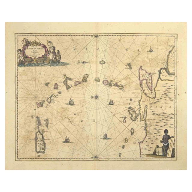 Johannes Janssonius, S.Juan de Puerto Rico, Etching, 1650s For Sale