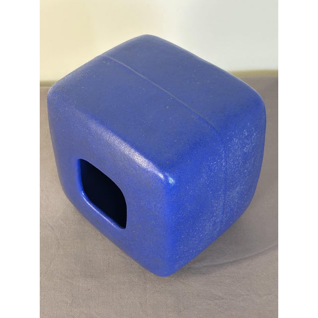 Vintage Blue Vase in Ceramic by Alessio Tasca, 1970s For Sale - Image 6 of 8