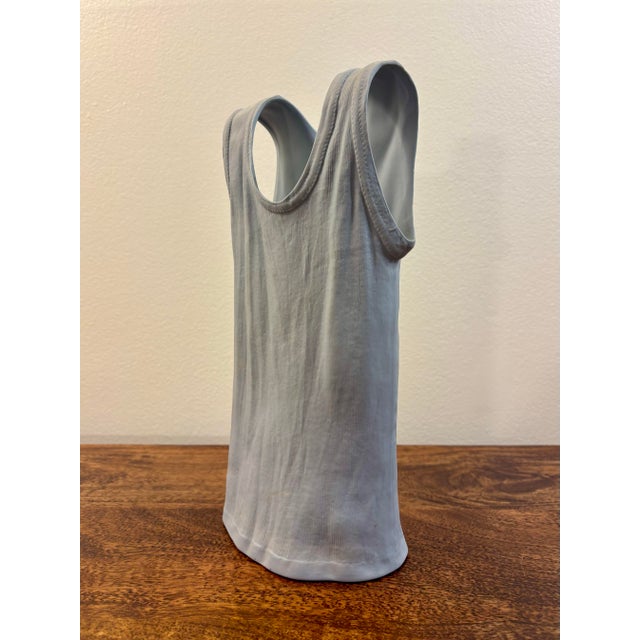 Mid-Century Modern 1980s Michael Harvey Pop Art Ceramic Tank Top Shirt Vase, Canada For Sale - Image 3 of 6