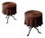Cast Iron and Rattan Side Tables, Netherlands, 1950s, Set of 2 For Sale