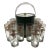 Holiday Georges Briard Ice Bucket, Ice Tongs With Original Tag and 10 Matching Tumblers-Set of 12 For Sale