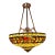 Vintage Rarer Large 20” Quoizel “Inglenook”: Tiffany-Style Inverted Bowl Chandelier For Sale
