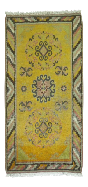 Yellow Antique Khotan Rug, 2'1'' X 4'