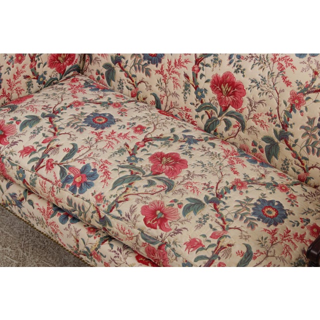 Hickory Chair Mahogany Frame Sheridan Style Loveseat Settee For Sale - Image 11 of 17