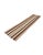 Mid-Century Modern Brown & Ivory Vintage Striped Kilim Rug - 2`3″ X 8`11″ Ft. For Sale - Image 3 of 6