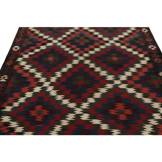 Rug & Kilim Vintage Kilim With Red, Teal and Blue Geometric Patterns, From Rug & Kilim For Sale - Image 4 of 7
