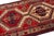 Vintage Hand-Knotted Turkish Wool Runner Rug With Geometric Tribal Medallions in Crimson, Indigo, and Cream For Sale In New York - Image 6 of 9