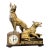 Antique Marble & Bronze Mantle Clock in the Style of Louis-Albert Carvin For Sale