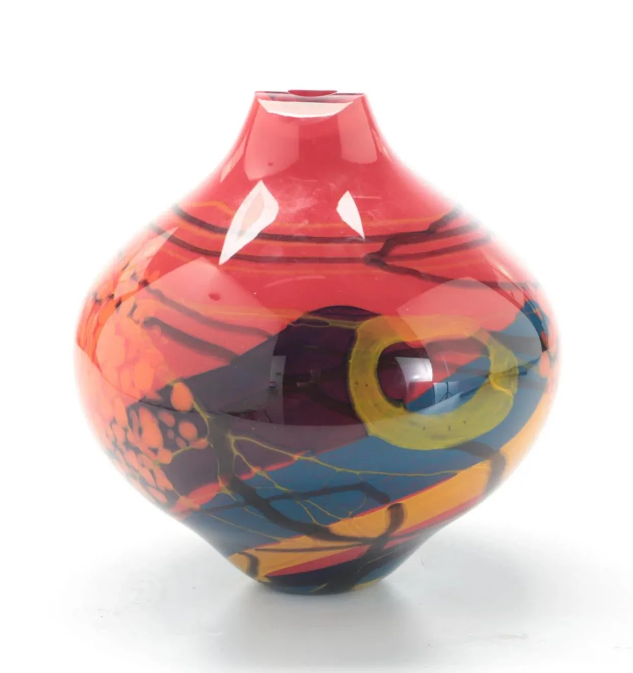 loan nemtoi vase ヴィンテージARTGLASS loan Nemtoi (Romanian, born 1964) Hand Blown Art Glass Vase and