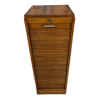 Wooden Curtain Filing Cabinet For Sale