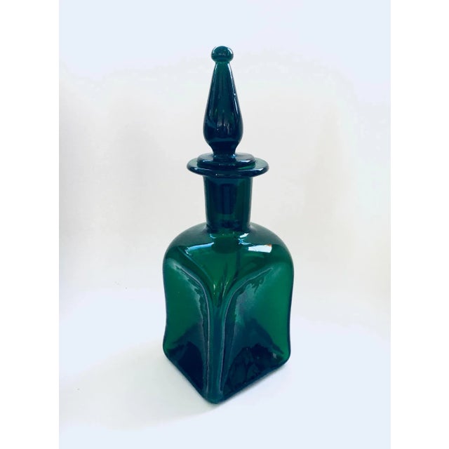 Vintage French Art Glass Decanter Bottle, 1950s For Sale - Image 11 of 11