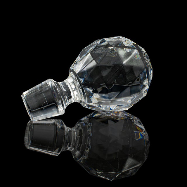 Vintage Liqueur Decanter, English, Cut Crystal Glass, Mid 20th Century, c.1960 For Sale - Image 12 of 12
