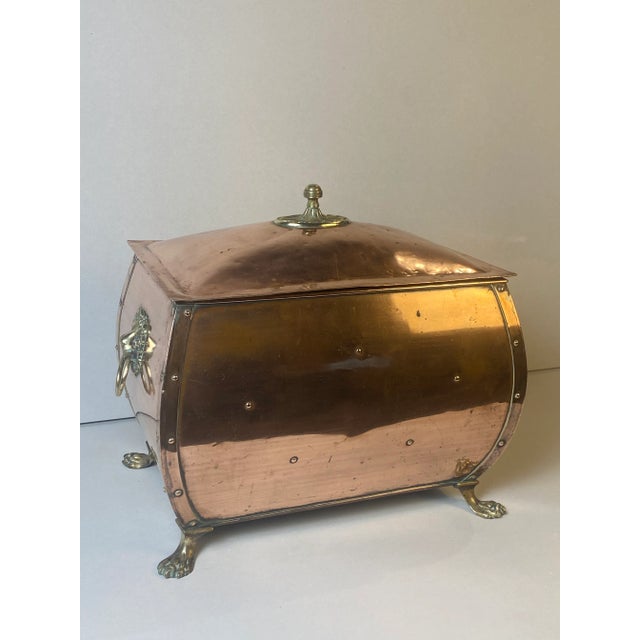 Antique English Regency Copper and Brass Coal Hod/Scuttle For Sale - Image 11 of 11