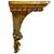 Vintage Italian Neoclassical Style Gilt Fluted Wall Brackets - A Pair For Sale - Image 4 of 9