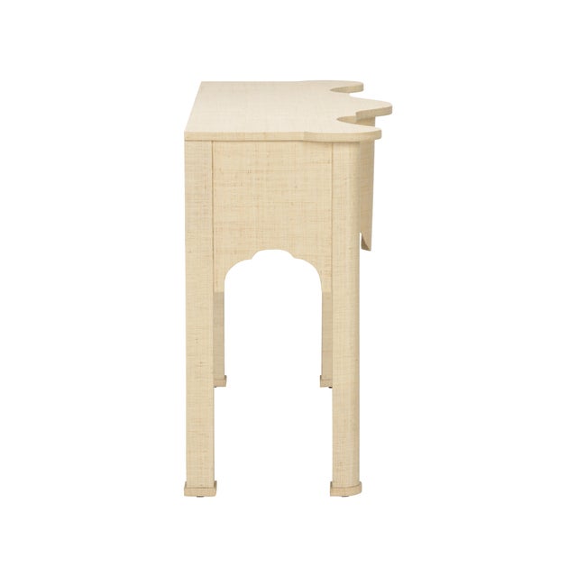 Chelsea House Inc Kensington Raffia Console - Natural For Sale - Image 4 of 6