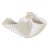 Organic Modern Ceramic Heart Valve Vase in Matte White Glaze For Sale