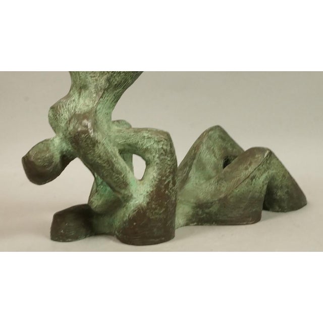 Irma Suzanne Barnes 1923 - 2013 Mother and Child sculpture bronze, 14 x 20 x 8 in. unique excellent condition