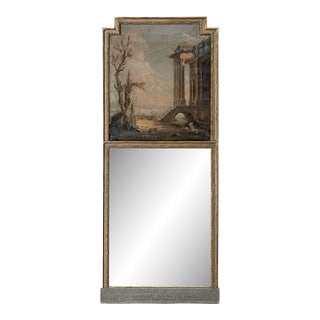 Early 19th Century French Directoire Neoclassical Trumeau Mirror For Sale