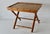 Vintage French Style Handcrafted Rectangle Bamboo Serving Folding Table Center Table X-Base Mid-Century For Sale - Image 9 of 14