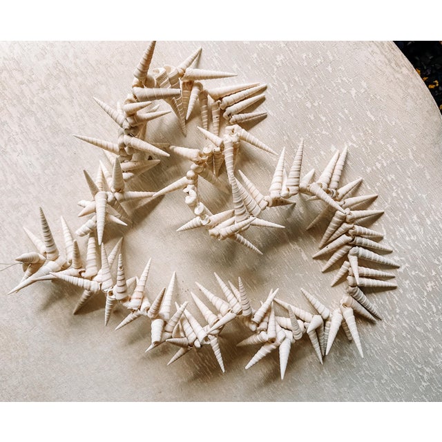 Vintage Costal Sea Shell Garland Table Decor or Holiday Decor For Sale - Image 4 of 9