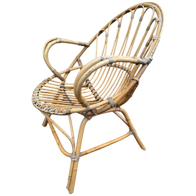 Set of Mid-Century Dutch Rattan Armchairs, 1960 For Sale - Image 11 of 12