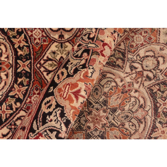 Textile Boho Chic Organic 1990's Pak-Persian Black/Rust Wool Rug - 5'11'' X 9'0'' For Sale - Image 7 of 9
