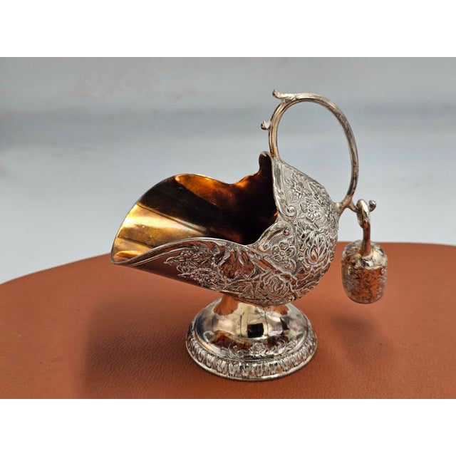 1950s Art Deco Plated Sugar Bowl in Coal Car Shape, 1950s For Sale - Image 5 of 9