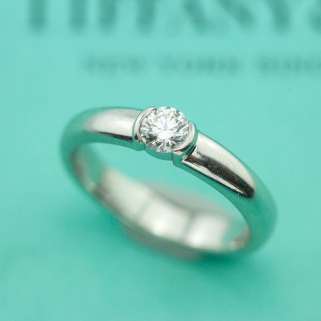 Tiffany & Co Etoile Platinum Diamond Ring Size 5 For Sale In New York - Image 6 of 7